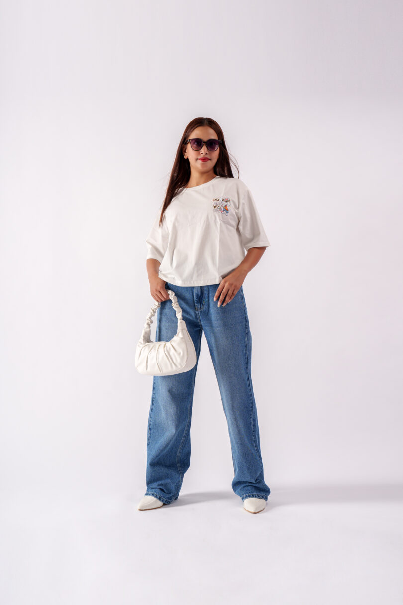 Classic Indigo Bootcut High-Rise Jeans - Image 2