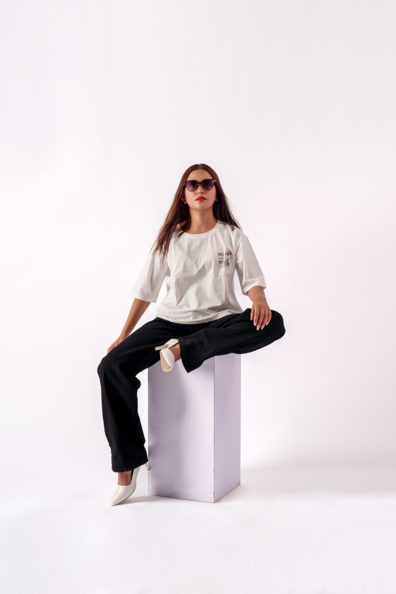 Jet Black Bootcut High-Waist Jeans - Image 5