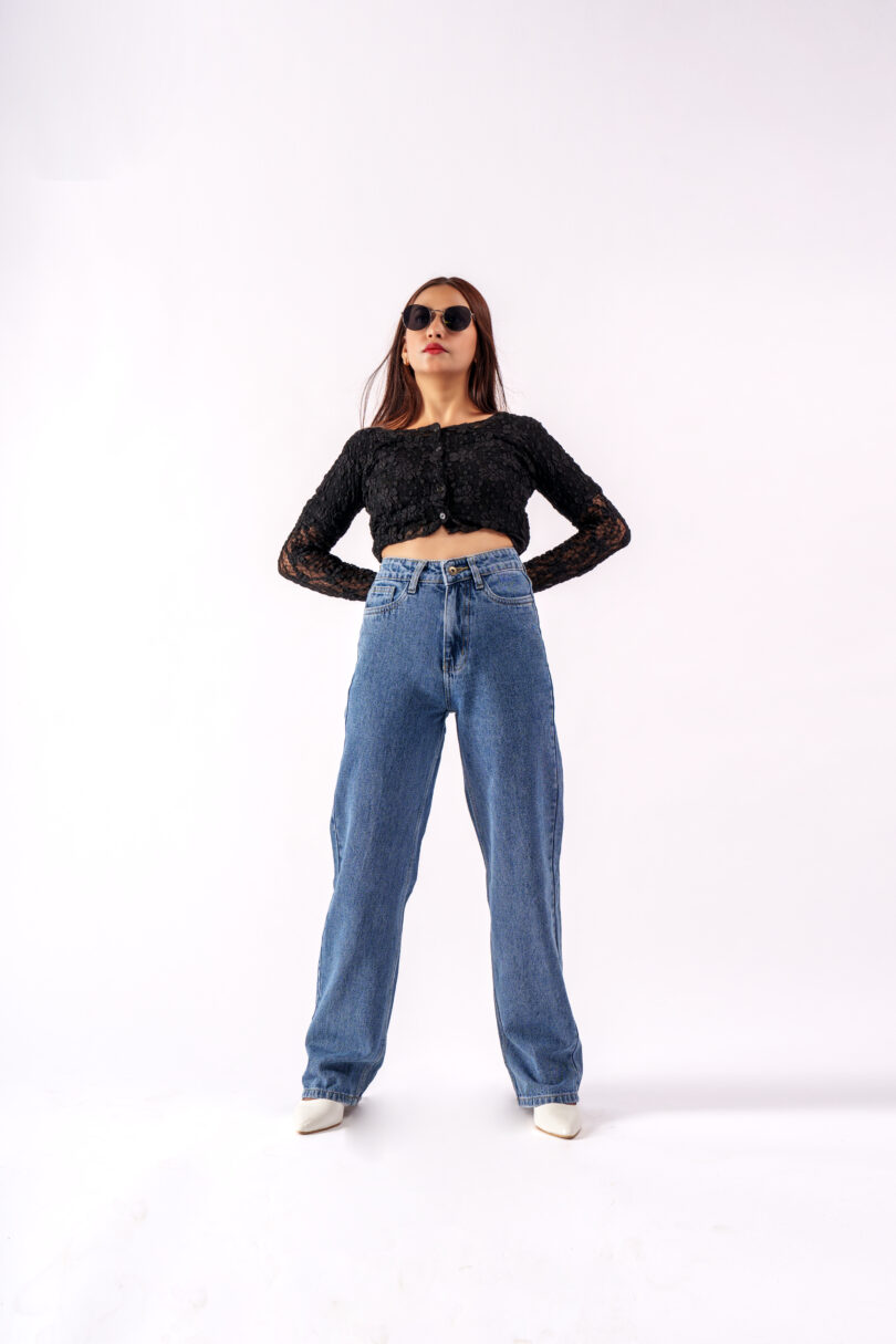High-Rise Vintage Bootcut Denim Jeans