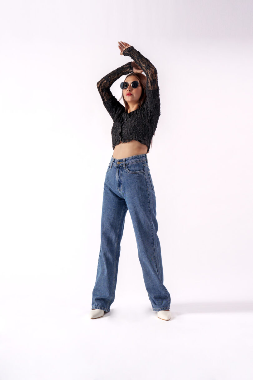 High-Rise Vintage Bootcut Denim Jeans - Image 5